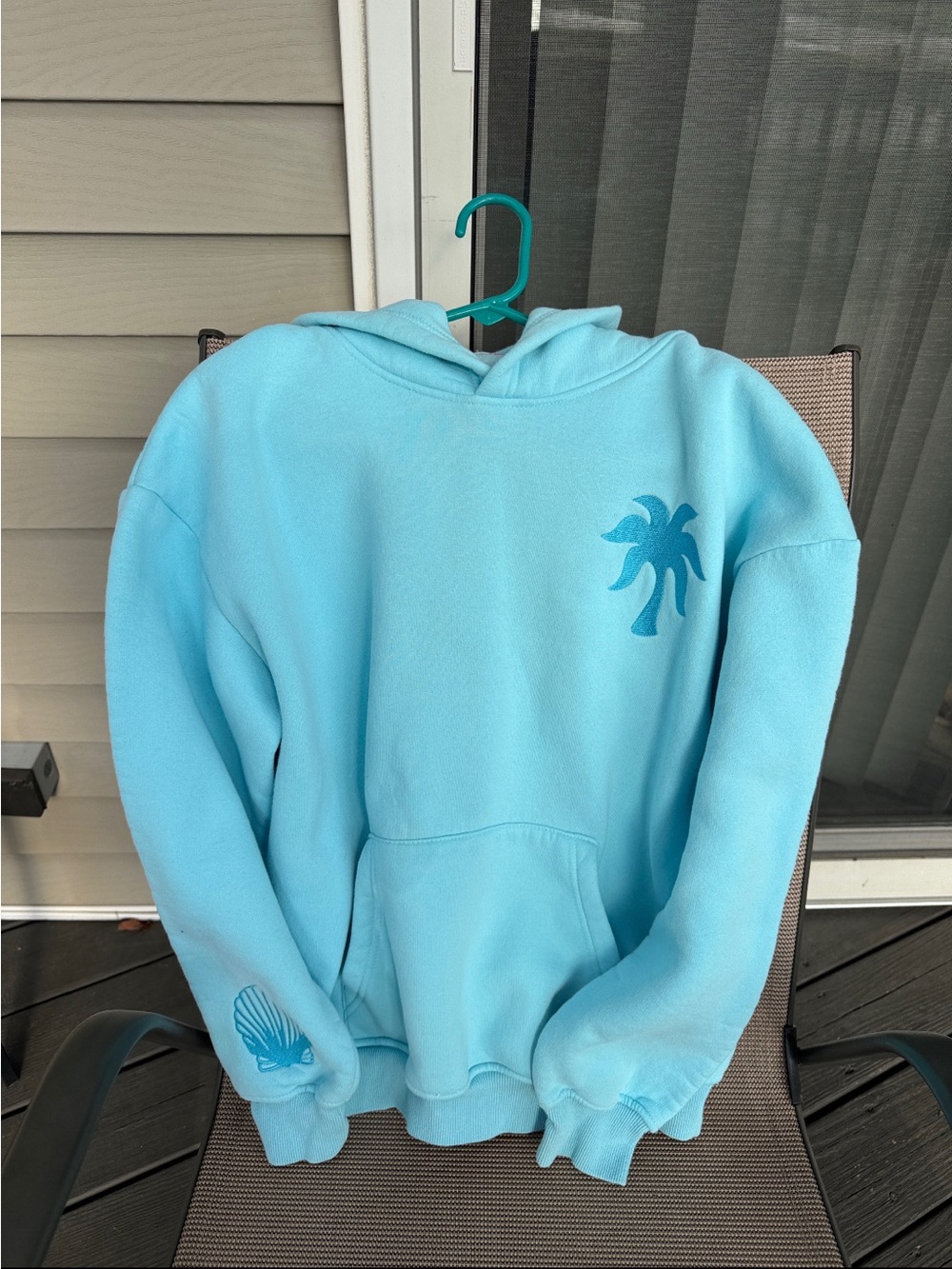 Pink Palm Puff Hawaii Hibiscus hoodie